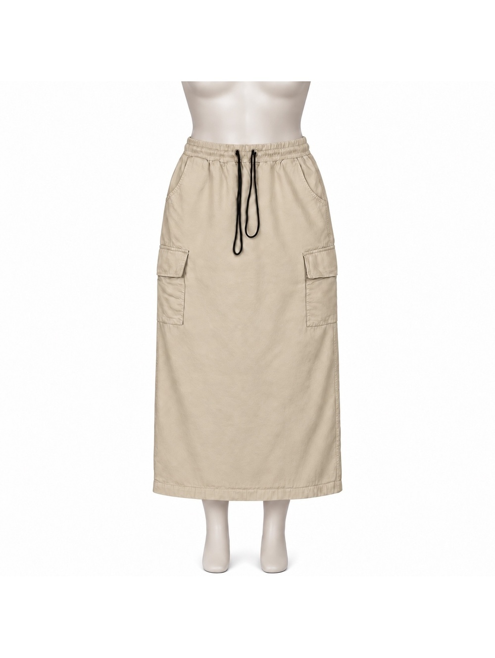 PrettyLittleThing Cargo Maxi Skirt US 12 Cotton Drawstring Pockets